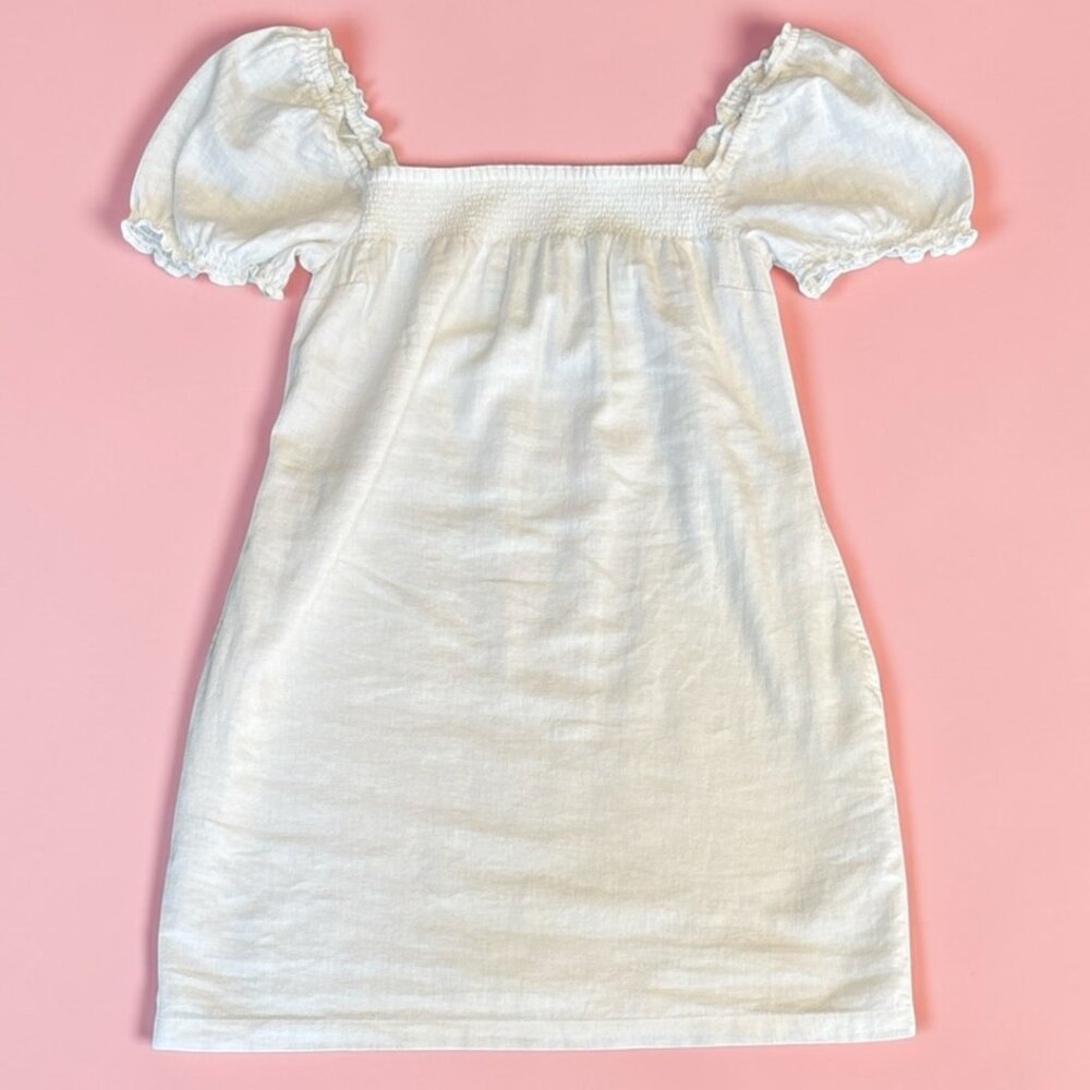 Abercrombie & Fitch White Smocked Square Neck Mini Dress NWT Size  XSP - Picture 4 of 16